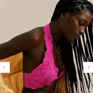 Free People Last Dance Lace Halter Bralette